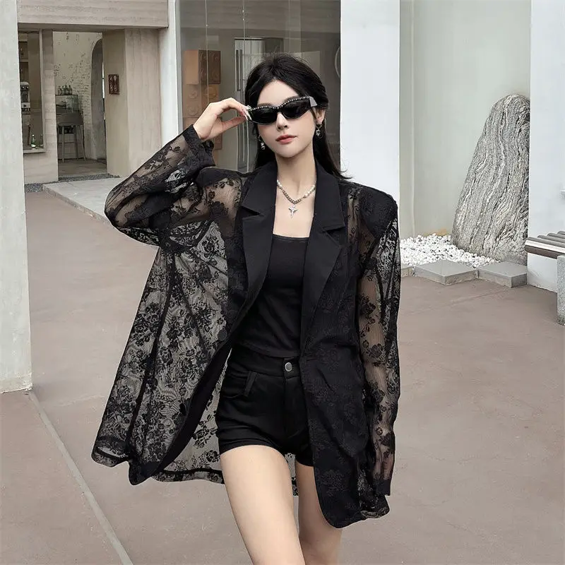 Suit Jacket Trendy Ins Lace Spliced Shoulder Padded Suit Jacket For Summer New Style Air Quality Slimming Casual Suit Top
Suit Jacket Trendy Ins Lace Spliced Shoulder Padded Suit Jacket For Summer New Style Air Quality Slimming Casual Suit Top