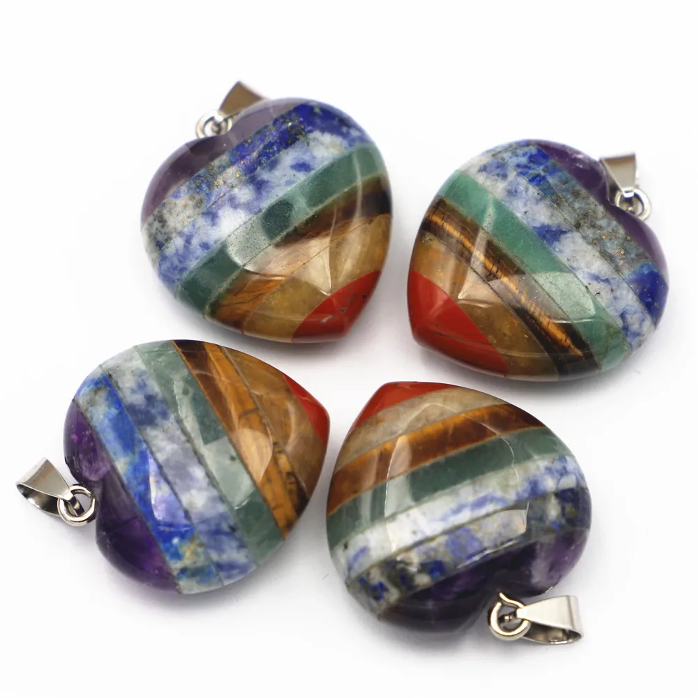 Beautiful Natural Stone 7 Chakras Love Heart Shape Ausgens Pendants 30mm for Fashion Jewelry Making 4pcs Wholesale Free Shipping
Beautiful Natural Stone 7 Chakras Love Heart Shape Ausgens Pendants 30mm for Fashion Jewelry Making 4pcs Wholesale Free Shipping