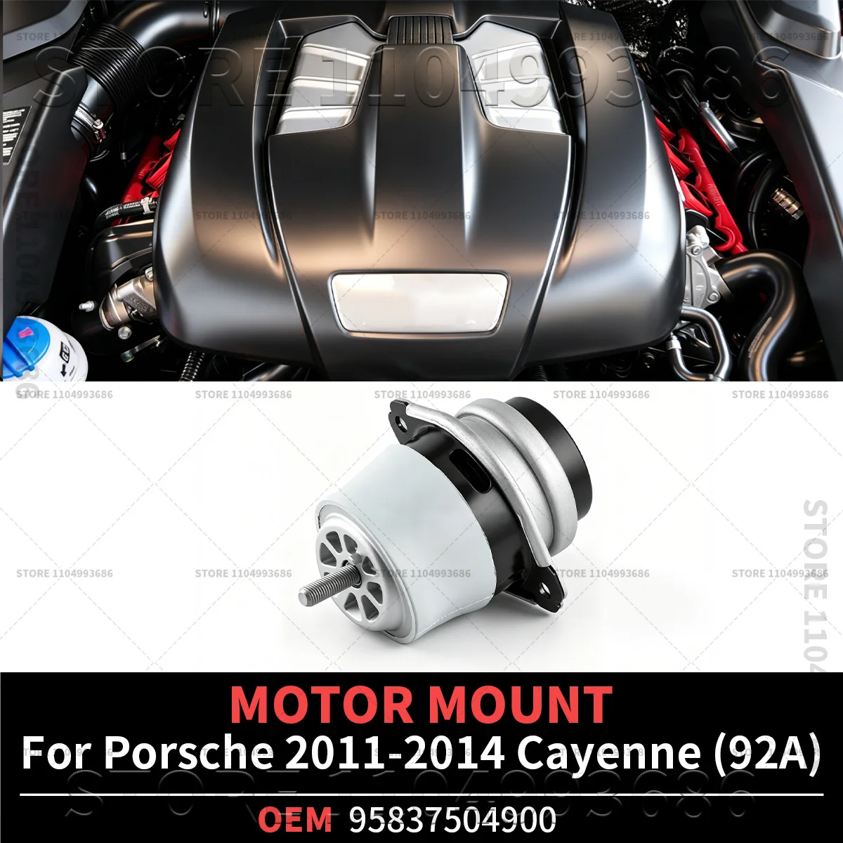 For Porsche 2011 2012 2013 2014 Cayenne Base Platinum Edition (92A) ENGINE MOTOR MOUNT OEM 95837504900 7P6199131
For Porsche 2011 2012 2013 2014 Cayenne Base Platinum Edition (92A) ENGINE MOTOR MOUNT OEM 95837504900 7P6199131