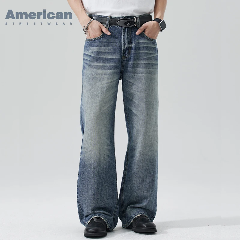 Classic Jeans Men's Spring New Non-Stretch Cotton Baggy Straight Washed Denim Pants American Streetwear Loose Trousers
Classic Jeans Men's Spring New Non-Stretch Cotton Baggy Straight Washed Denim Pants American Streetwear Loose Trousers