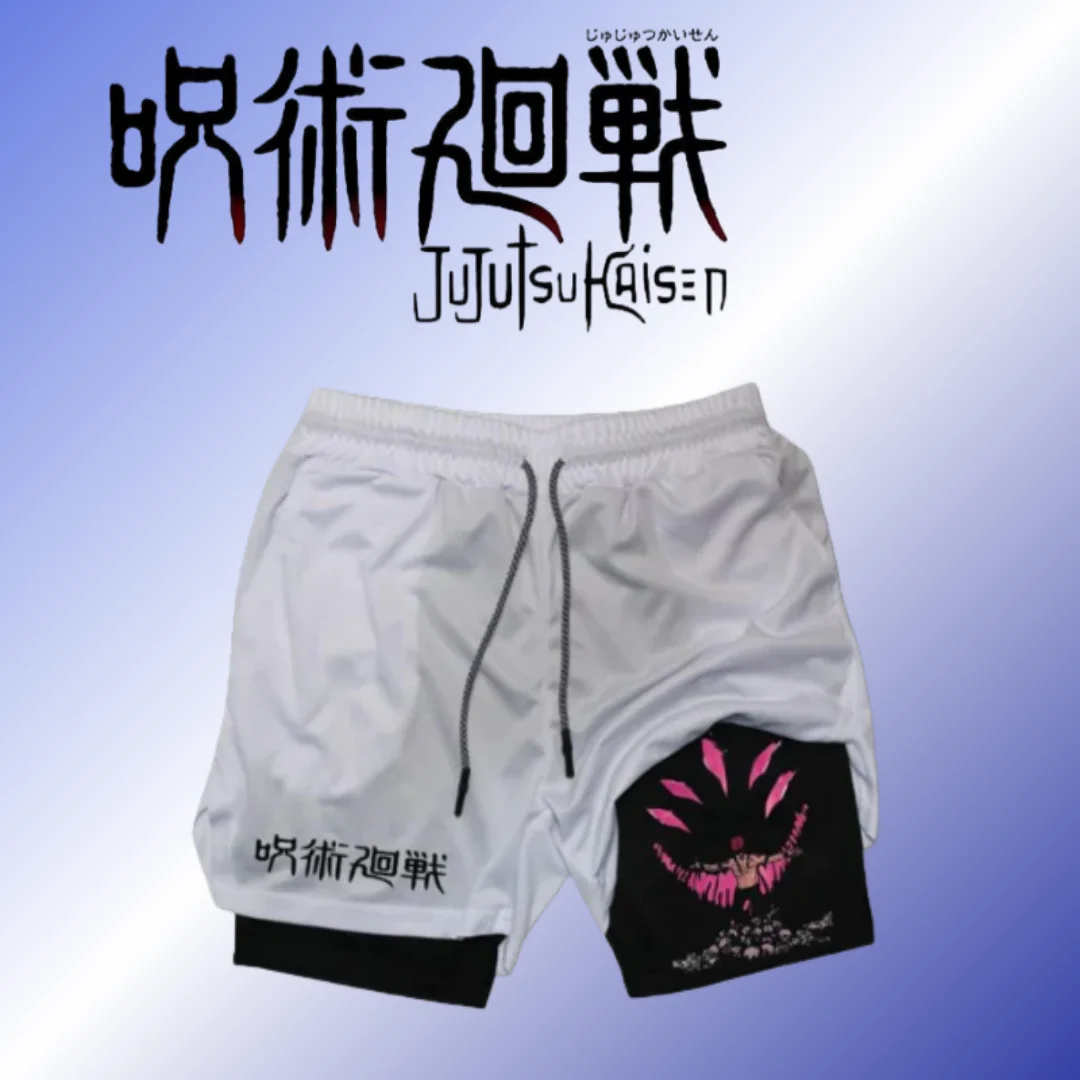 Спортивные шорты в стиле аниме 2-в-1, двухслойные мужские спортивные шорты для фитнеса и бега, летние шорты из двух частей из 100% чистого хлопка
Спортивные шорты в стиле аниме 2-в-1, двухслойные мужские спортивные шорты для фитнеса и бега, летние шорты из двух частей из 100% чистого хлопка