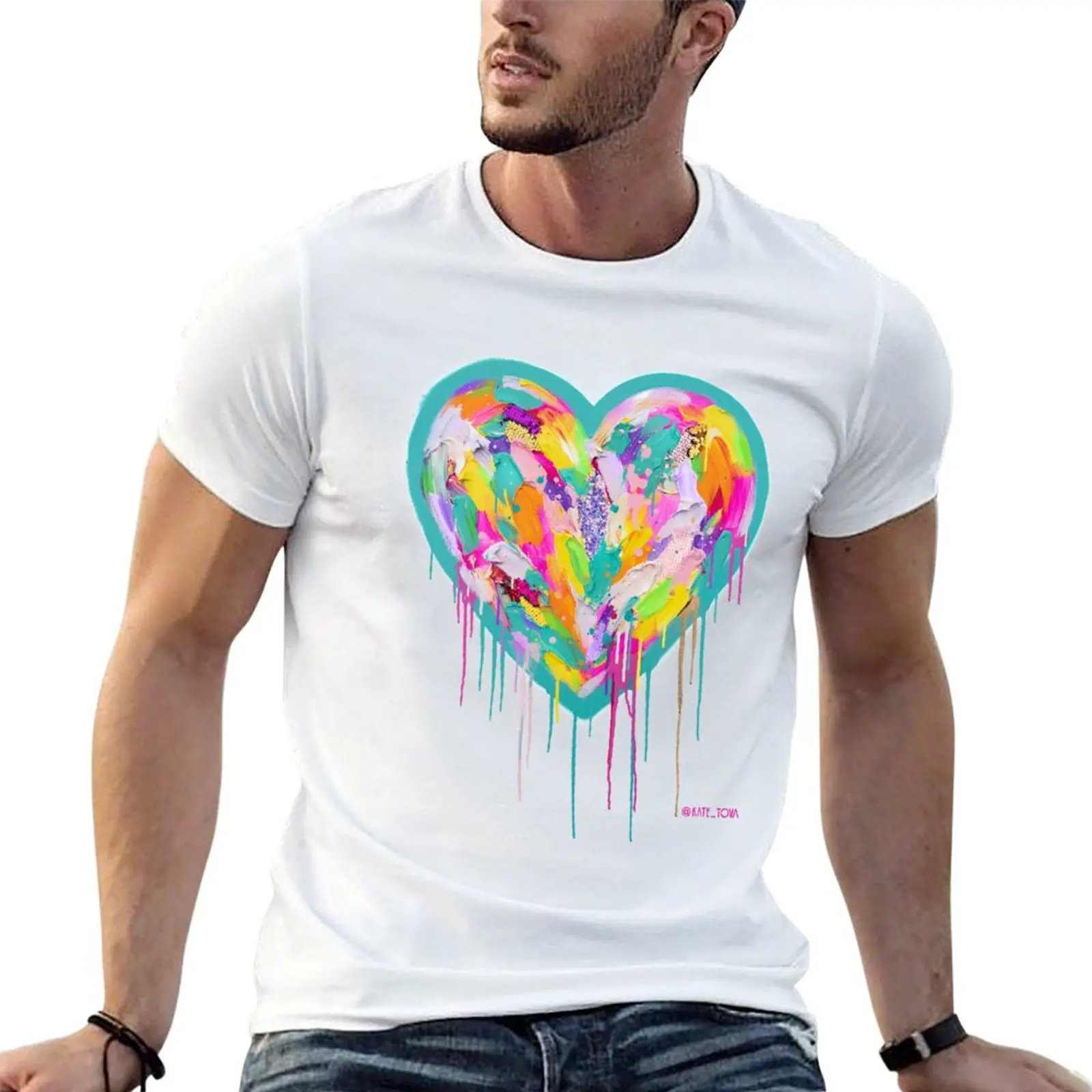 Teal Street Heart T-Shirt street wear quick-drying men clothes
Teal Street Heart T-Shirt street wear quick-drying men clothes