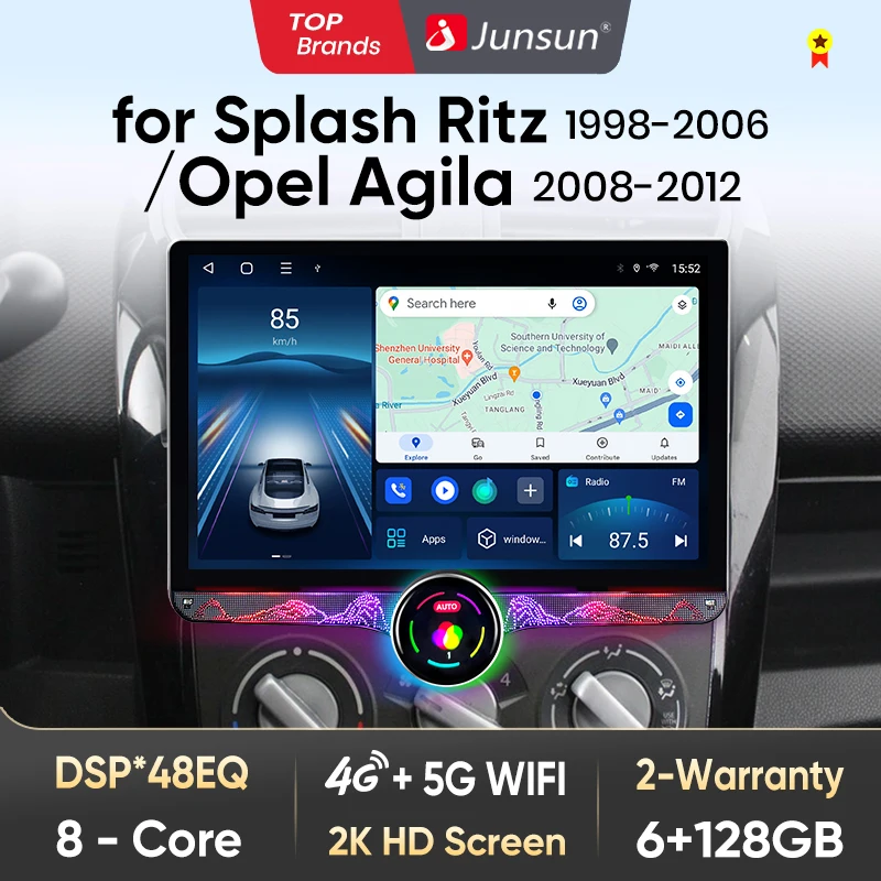 Junsun V1 AI Voice Wireless CarPlay Android Auto Radio for SUZUKI Splash Ritz 2004-2010 for Opel Agila 4G Car Multimedia
Junsun V1 AI Voice Wireless CarPlay Android Auto Radio for SUZUKI Splash Ritz 2004-2010 for Opel Agila 4G Car Multimedia