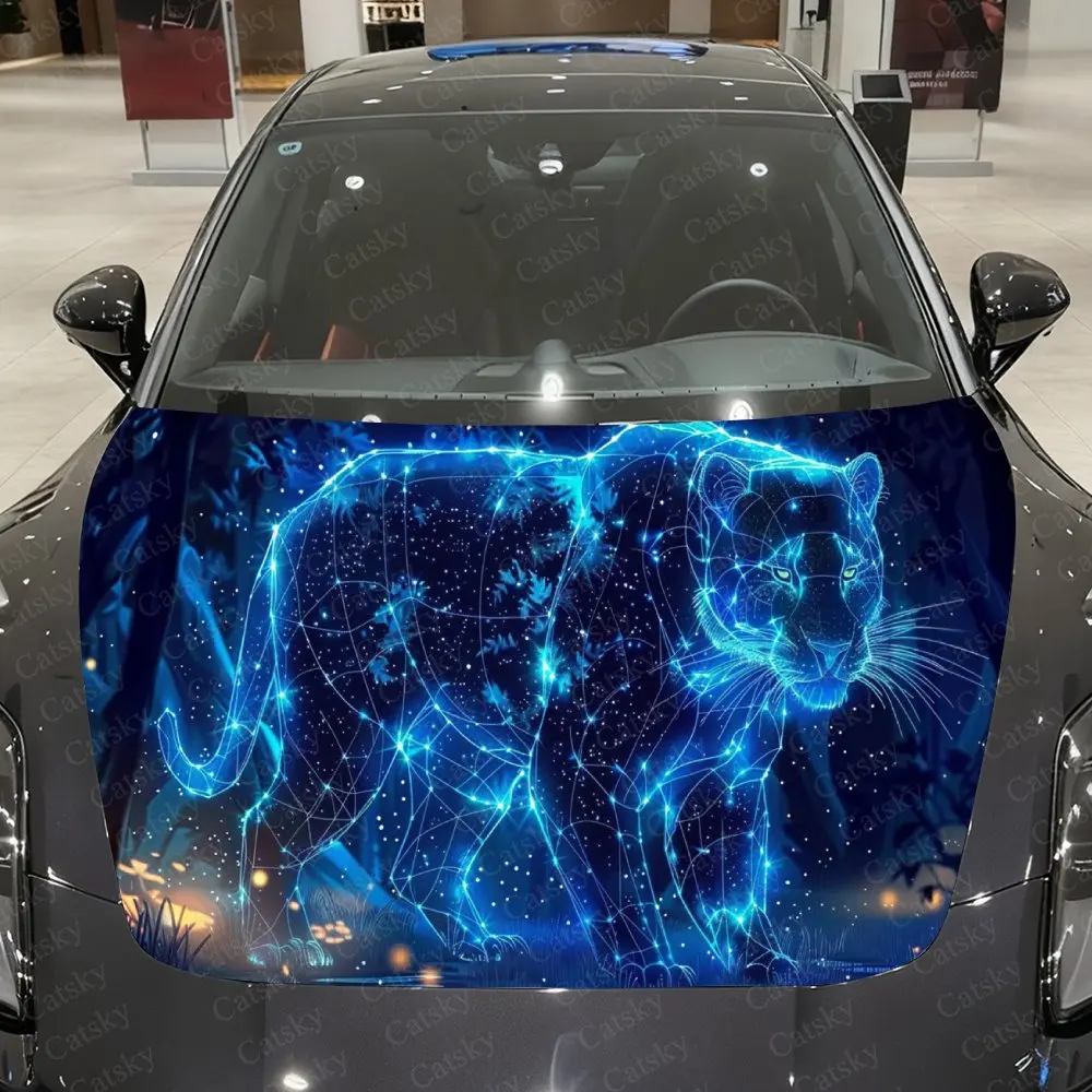 Stellar Blue Panther Night Forest Car Vinyl Wrap, PVC Material Waterproof Car Hood Sticker, Self-Adhesive Scratch-Resistant Stic
Stellar Blue Panther Night Forest Car Vinyl Wrap, PVC Material Waterproof Car Hood Sticker, Self-Adhesive Scratch-Resistant Stic