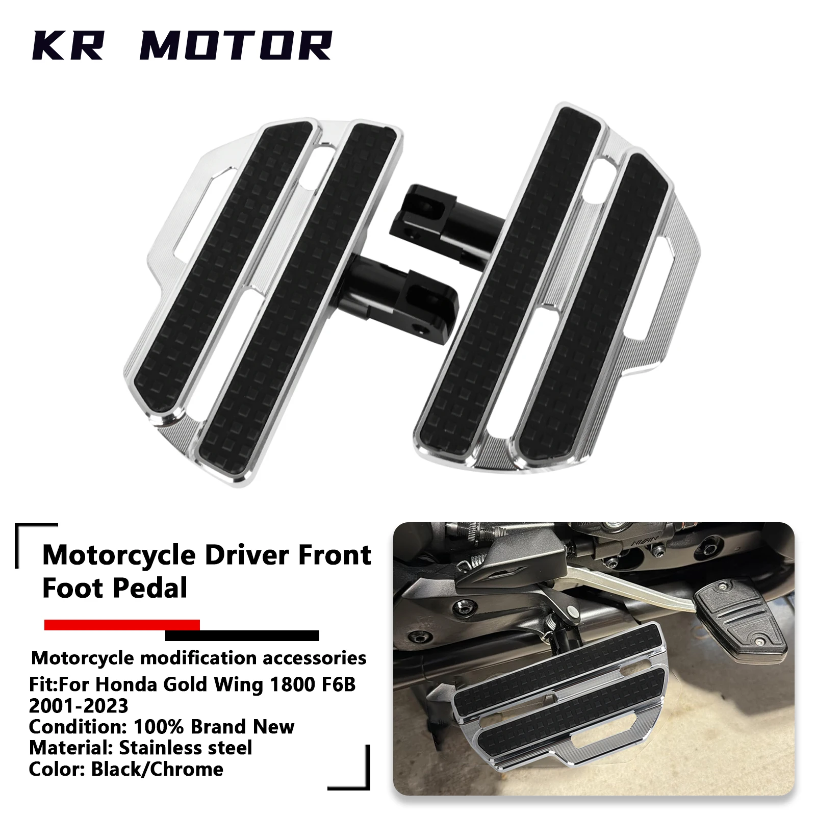 Подставка для ног водителя мотоцикла, широкая подножка для водителя, передняя подставка для ног, педаль, подходит для Honda GoldWing 1800 GL 1800 F6B F 6B 2001-2025
Подставка для ног водителя мотоцикла, широкая подножка для водителя, передняя подставка для ног, педаль, подходит для Honda GoldWing 1800 GL 1800 F6B F 6B 2001-2025