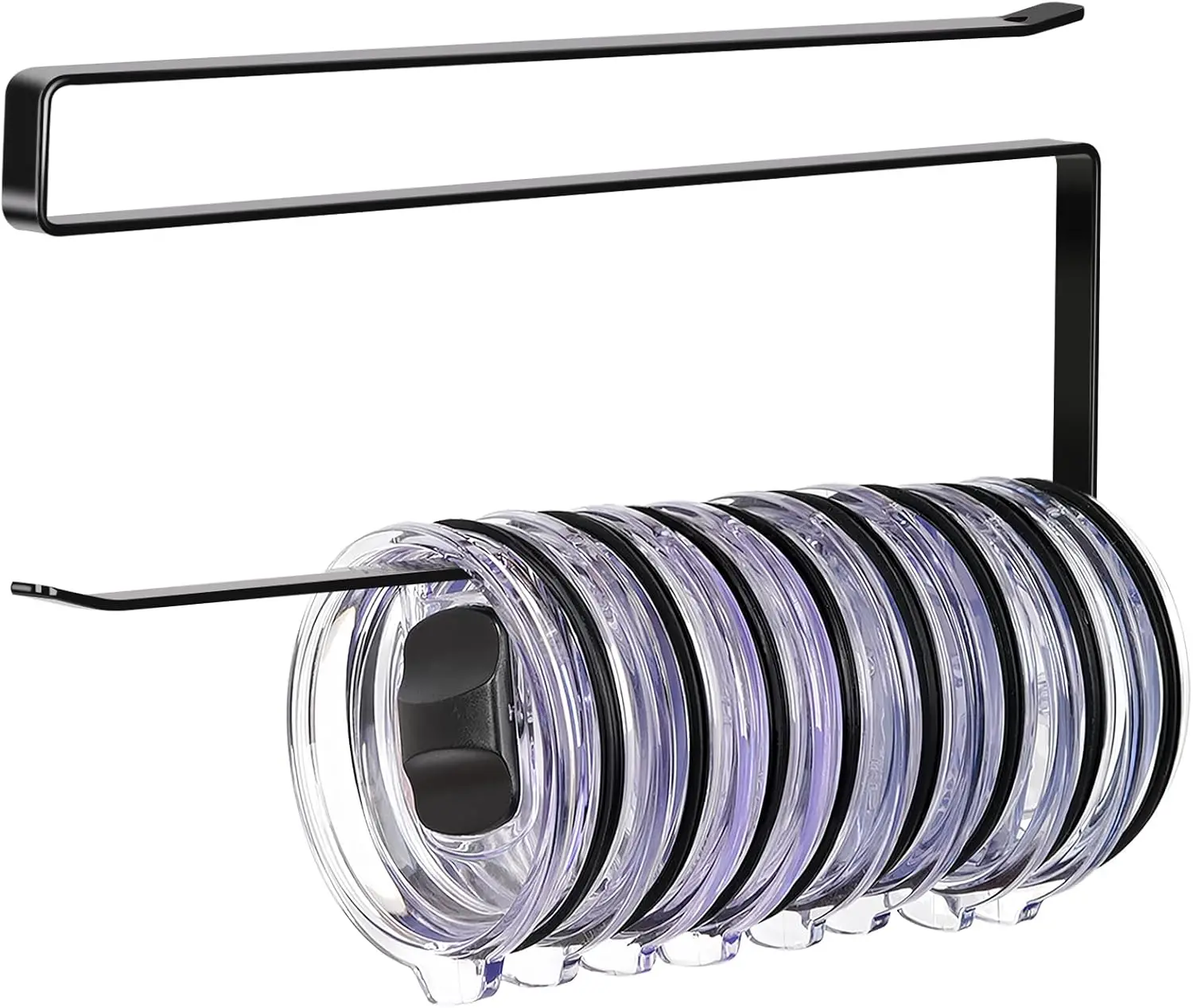 Tumbler Lid Organizer Holds 10 Lids, Under Cabinet Storage Hook, Space Saving Kitchen Accessory
Tumbler Lid Organizer Holds 10 Lids, Under Cabinet Storage Hook, Space Saving Kitchen Accessory