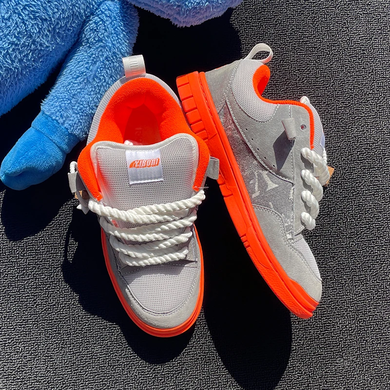 Casual Loafers, Orange-Gray Sneakers, Thickened and Wear-Resistant, Fluorescent Sole Shoes, Low-Top Large-Size Canvas Shoes
Casual Loafers, Orange-Gray Sneakers, Thickened and Wear-Resistant, Fluorescent Sole Shoes, Low-Top Large-Size Canvas Shoes