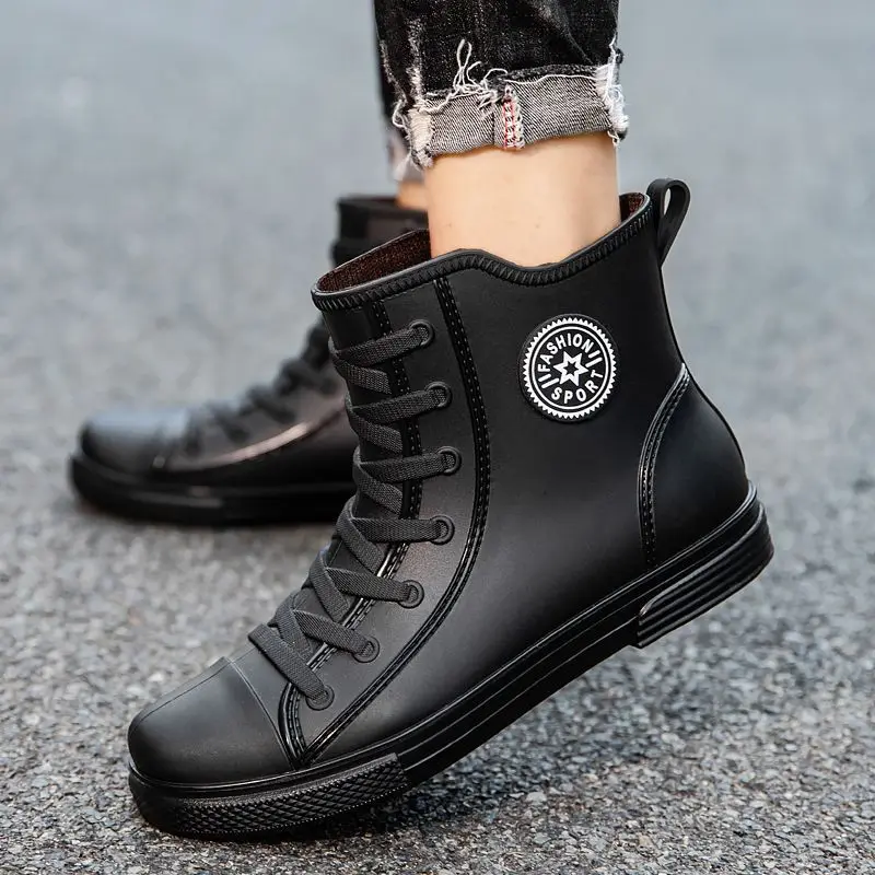 New Men's Rain Shoes Waterproof Non-slip Suitable For Delivery Cycling Work Labor Intensive Plastic Sole Plastic Upper
New Men's Rain Shoes Waterproof Non-slip Suitable For Delivery Cycling Work Labor Intensive Plastic Sole Plastic Upper