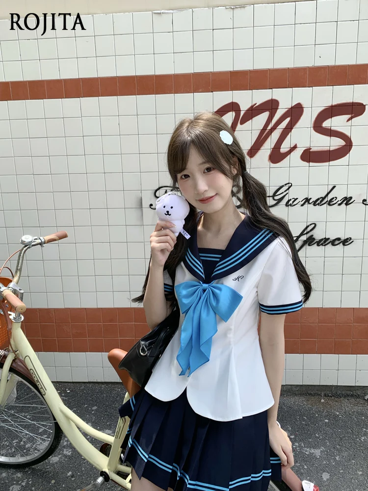 JK Uniform Set Women Sweet Pink Cyanotic Sailor Suit Japanese School Uniform Sailor Skirt Set Bow Neck Short Sleeve Shirt
JK Uniform Set Women Sweet Pink Cyanotic Sailor Suit Japanese School Uniform Sailor Skirt Set Bow Neck Short Sleeve Shirt