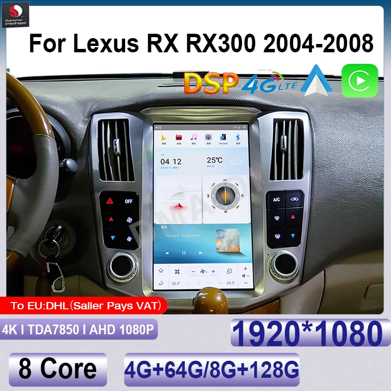 Car Radio CarPlay Multimedia Video Player Autoradio Stereo BT Google For Lexus RX RX300 RX330 RX350 RX400H Qualcomm Android 11
Car Radio CarPlay Multimedia Video Player Autoradio Stereo BT Google For Lexus RX RX300 RX330 RX350 RX400H Qualcomm Android 11