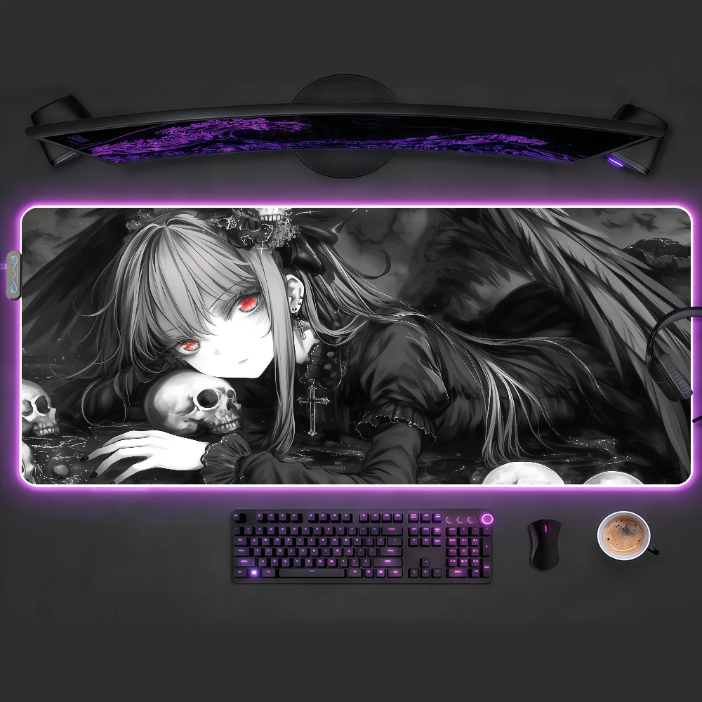 Dark Gothic Skeleton Anime Girl Mouse Pad RGB Led Gaming Bedroom Office Desk Non-Slip Mat Waterproof Large
Dark Gothic Skeleton Anime Girl Mouse Pad RGB Led Gaming Bedroom Office Desk Non-Slip Mat Waterproof Large