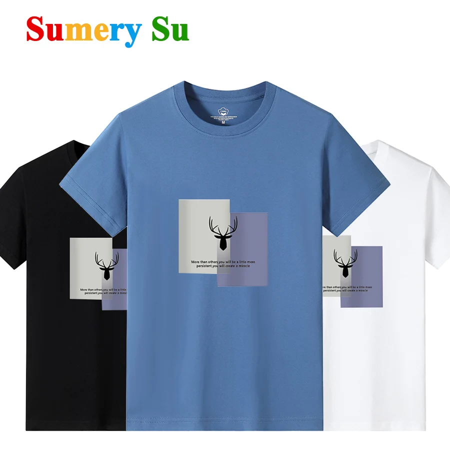 Cotton T Shirts Men Short New Deer Head Print O-Neck Slim T-Shirt Male Clothing Casual Tee Shirt 18 Colors Plus Size M-6XL
Cotton T Shirts Men Short New Deer Head Print O-Neck Slim T-Shirt Male Clothing Casual Tee Shirt 18 Colors Plus Size M-6XL
