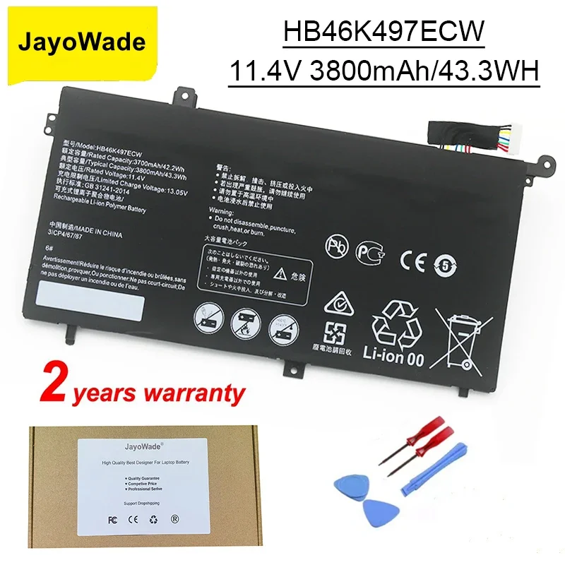 HB46K497ECW 3800mAh Laptop Battery For Huawei Matebook D 2018 Series PL-W19 PL-W19A PL-W09 PL-W29 MRC-W60 MRC-W70 HB46K497ECW
HB46K497ECW 3800mAh Laptop Battery For Huawei Matebook D 2018 Series PL-W19 PL-W19A PL-W09 PL-W29 MRC-W60 MRC-W70 HB46K497ECW