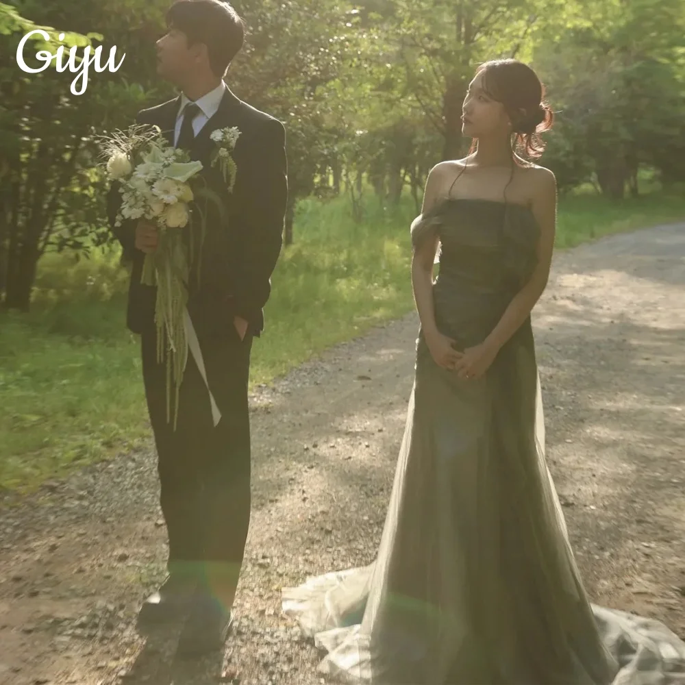 Giyu New Modern Grey Mermaid Wedding Party Dresses Tulle Strapless Pleat Customized Korea Photoshoot Plus Size Floor-Length 2025
Giyu New Modern Grey Mermaid Wedding Party Dresses Tulle Strapless Pleat Customized Korea Photoshoot Plus Size Floor-Length 2025