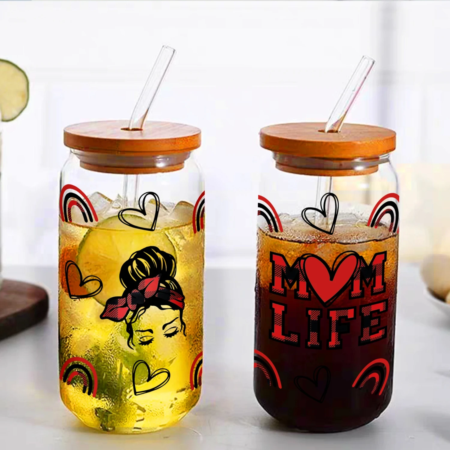 Gift Mom 16oz Sublimation Glass Can with Bamboo Lids & Straw - Perfect Summer and Winter Drinkware Coffee Cup Glass Bottle - Ide
Gift Mom 16oz Sublimation Glass Can with Bamboo Lids & Straw - Perfect Summer and Winter Drinkware Coffee Cup Glass Bottle - Ide