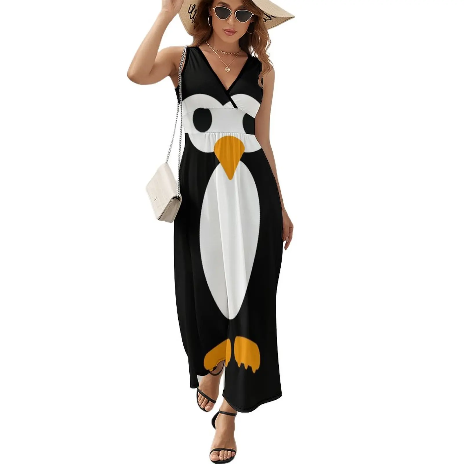 Minimal Penguin Sleeveless Dress summer clothes for women chic and elegant evening dress Clothing female
Minimal Penguin Sleeveless Dress summer clothes for women chic and elegant evening dress Clothing female