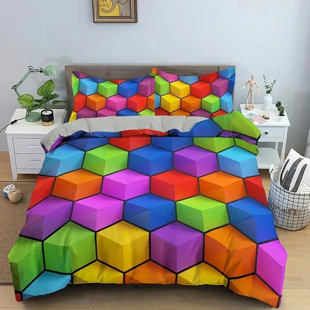 Geometric Printed Bedding Set Colorful Stripe Duvet Cover Sheet Bed Set Pillowcase Bed Full Queen King Size Comforter Bedroom
Geometric Printed Bedding Set Colorful Stripe Duvet Cover Sheet Bed Set Pillowcase Bed Full Queen King Size Comforter Bedroom