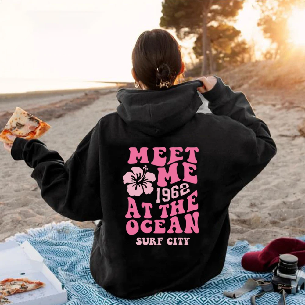 Meet Me At The Ocean Hoodie Ocean Beach Hooded Sweatshirt Retro California Aesthetic Vsco Hoodies with Back Printing Tumblr Tops
Meet Me At The Ocean Hoodie Ocean Beach Hooded Sweatshirt Retro California Aesthetic Vsco Hoodies with Back Printing Tumblr Tops