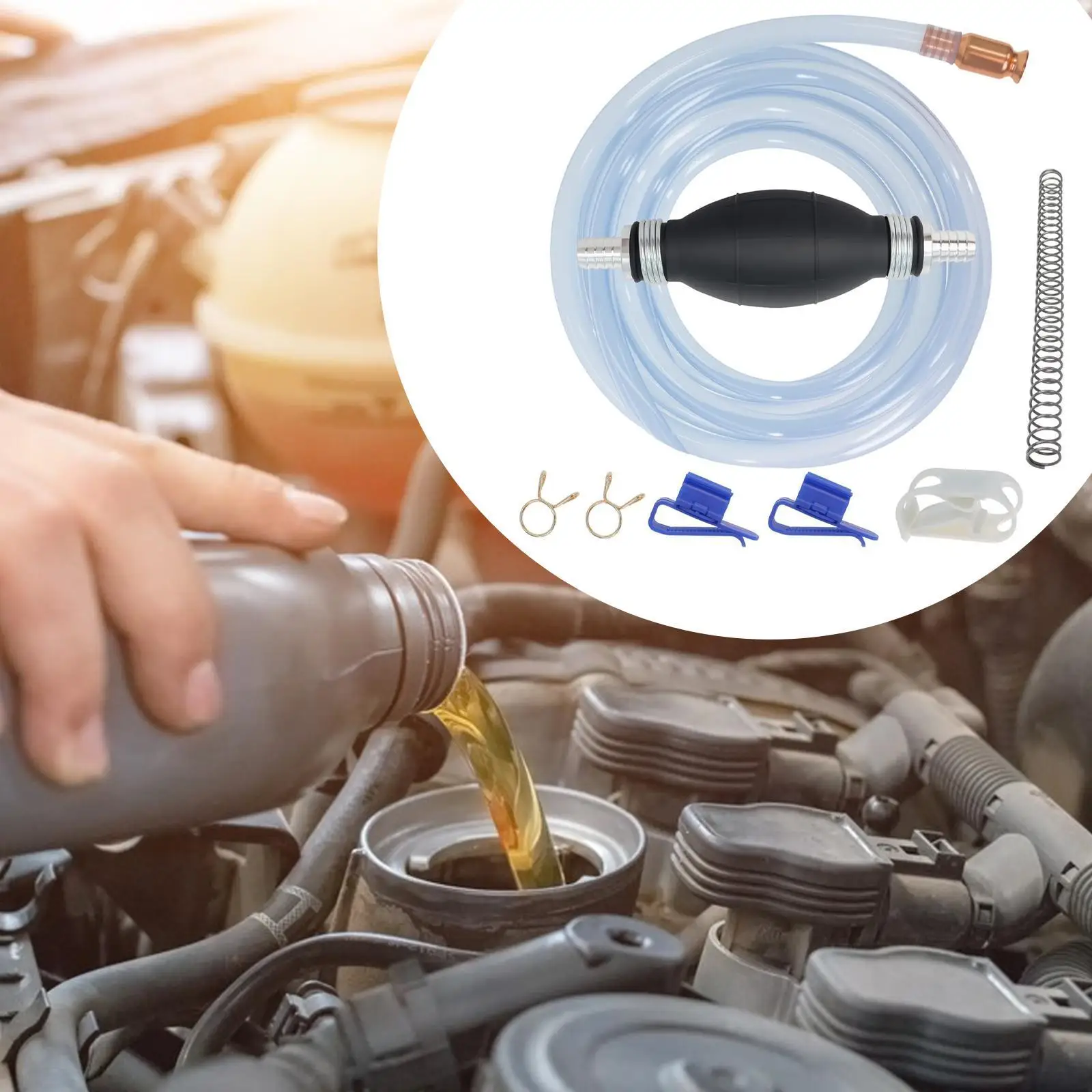 Manual Transfer Siphon Oil Fluid Hand Pump Long PVC Hose Extractor Tool Kit for Car Truck Motorcycle Engine
Manual Transfer Siphon Oil Fluid Hand Pump Long PVC Hose Extractor Tool Kit for Car Truck Motorcycle Engine