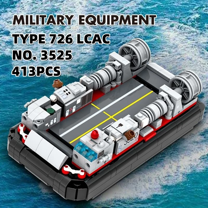 413PCS Type 726 LCAC Craft Building blocks Military Model Boy Toys Warship Carrier Cruiser Ornaments Small Particle Assemble Toy
413PCS Type 726 LCAC Craft Building blocks Military Model Boy Toys Warship Carrier Cruiser Ornaments Small Particle Assemble Toy