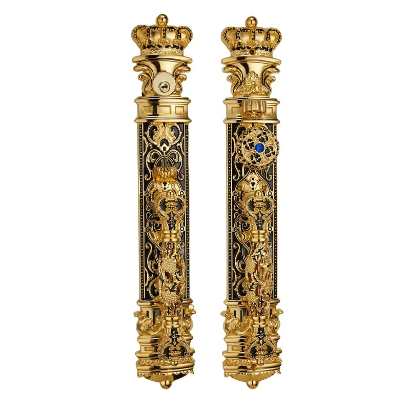 Zinc alloy luxury personalized villa door lock, gold antique bronze color entrance door lock
Zinc alloy luxury personalized villa door lock, gold antique bronze color entrance door lock