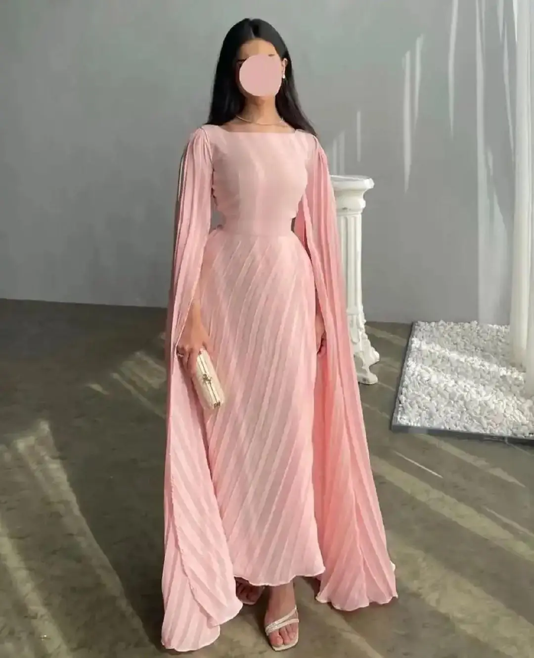 Sapmae O-neck Full Sleeve A-line Floor-length Zipper Up Satin Pink Ruffle Elegant Prom Formal Evenning Party Dress For Women
Sapmae O-neck Full Sleeve A-line Floor-length Zipper Up Satin Pink Ruffle Elegant Prom Formal Evenning Party Dress For Women