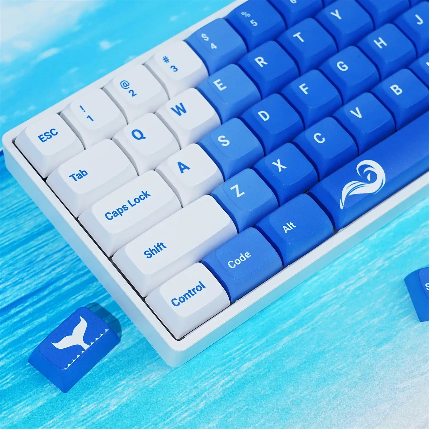 104 + 24 PBT Five-Sided Sublimation XDA Keycap Cross Shaft Compatible with ANSI ISO Layout, Sea Ripple
104 + 24 PBT Five-Sided Sublimation XDA Keycap Cross Shaft Compatible with ANSI ISO Layout, Sea Ripple