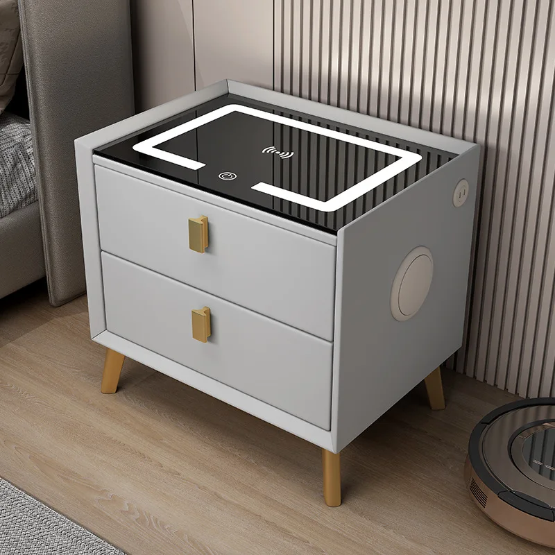 Simple USB LED Large Nightstand Modern Bedroom Bedside Table Locker Furniture Bedroom Glass Cabinet
Simple USB LED Large Nightstand Modern Bedroom Bedside Table Locker Furniture Bedroom Glass Cabinet