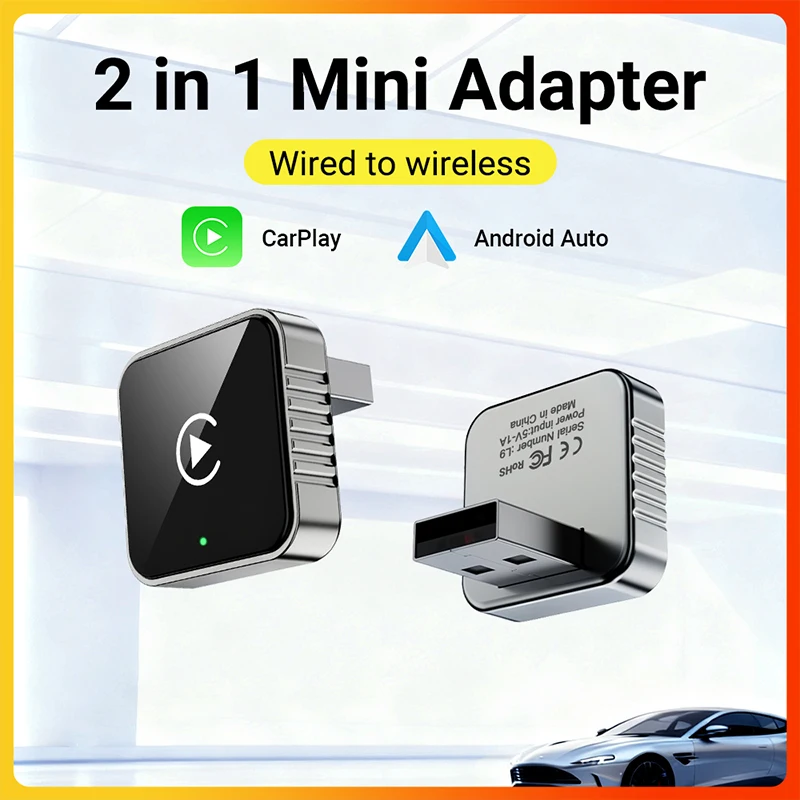 Беспроводной адаптер Carplay/Android Auto, 5 ГГц, Wi-Fi, смарт-донгл 2-в-1 для Volvo, Benz, Audi, Kia, Hyundai, VW, Mazda, Cadillac, MG, Peugeot
Беспроводной адаптер Carplay/Android Auto, 5 ГГц, Wi-Fi, смарт-донгл 2-в-1 для Volvo, Benz, Audi, Kia, Hyundai, VW, Mazda, Cadillac, MG, Peugeot