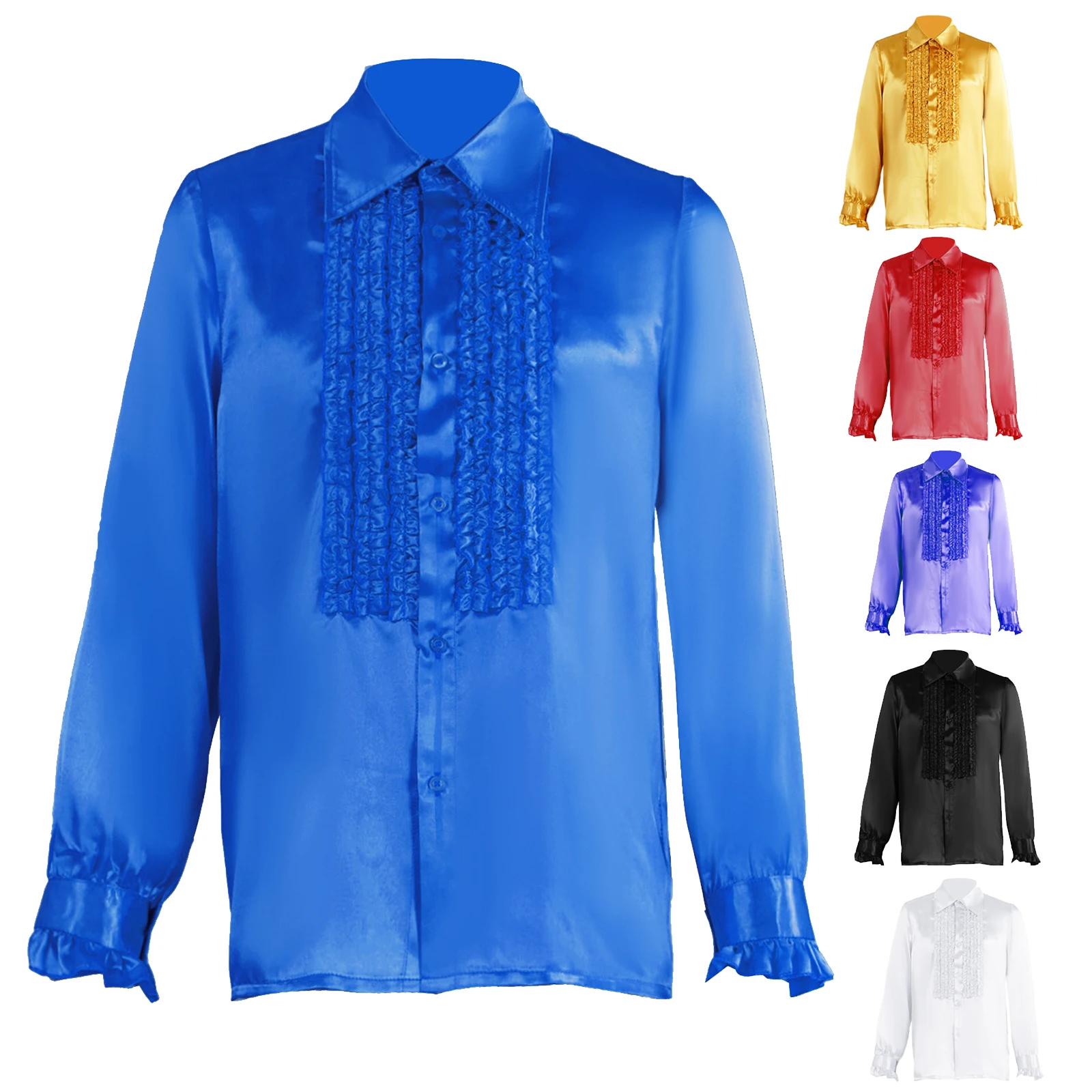Halloween Shirt Long Sleeve Ruffle Blouse Medieval Palace Costume Carnival Party Prom Outfit for Men
Halloween Shirt Long Sleeve Ruffle Blouse Medieval Palace Costume Carnival Party Prom Outfit for Men