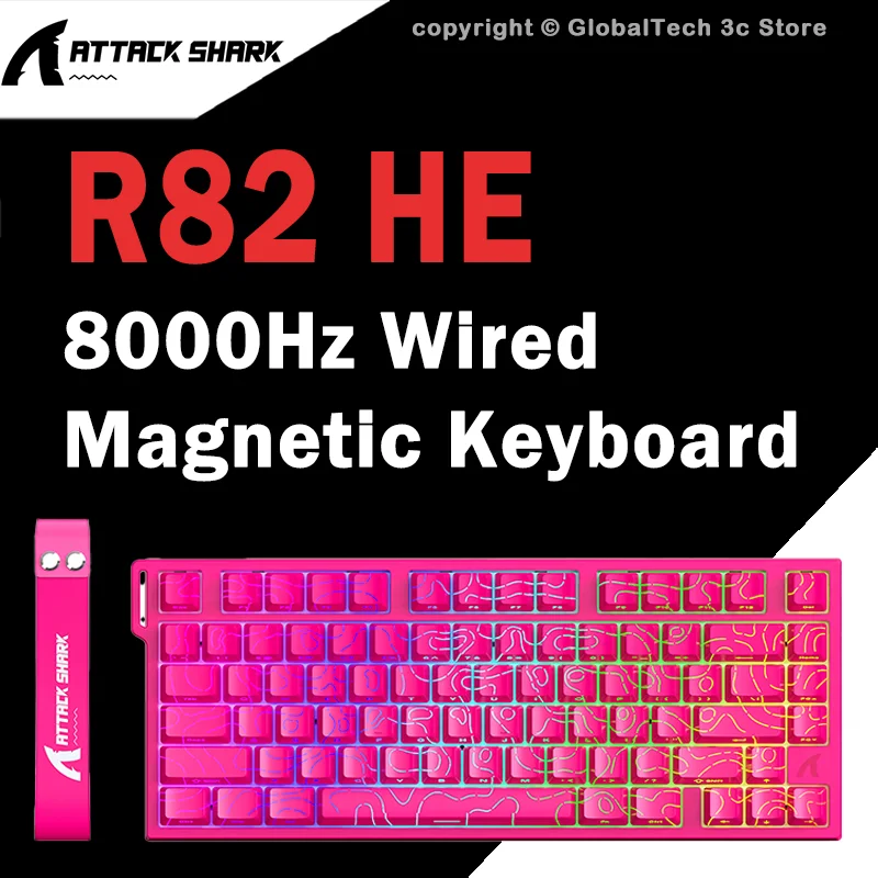 ATTACK SHARK R82 HE Magnetic Gaming Keyboard 75% Wired 8000Hz Hall Effect 0.005mm Rapid Trigger RGB PBT Low Latency for Gamer
ATTACK SHARK R82 HE Magnetic Gaming Keyboard 75% Wired 8000Hz Hall Effect 0.005mm Rapid Trigger RGB PBT Low Latency for Gamer