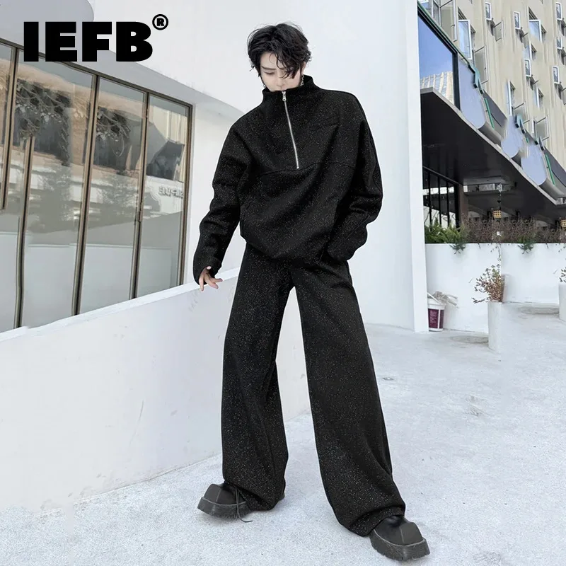 IEFB 2024 New Suit Spring Summer Solid Color Stand Neck Pullover Casual Pants Zipper Sweatshirt Male Two-piece Trend 9C5376
IEFB 2024 New Suit Spring Summer Solid Color Stand Neck Pullover Casual Pants Zipper Sweatshirt Male Two-piece Trend 9C5376