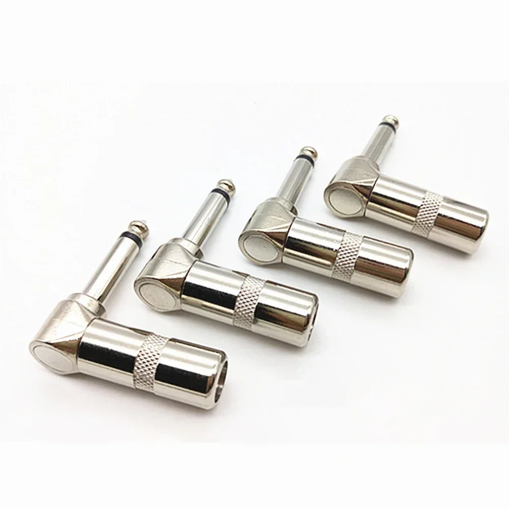 4pcs Right Angle Audio Plug 6.35mm 1/4 Inch Male Connector For Guitar Cables Professional Grade Mono Audio Plug Instrument Parts
4pcs Right Angle Audio Plug 6.35mm 1/4 Inch Male Connector For Guitar Cables Professional Grade Mono Audio Plug Instrument Parts