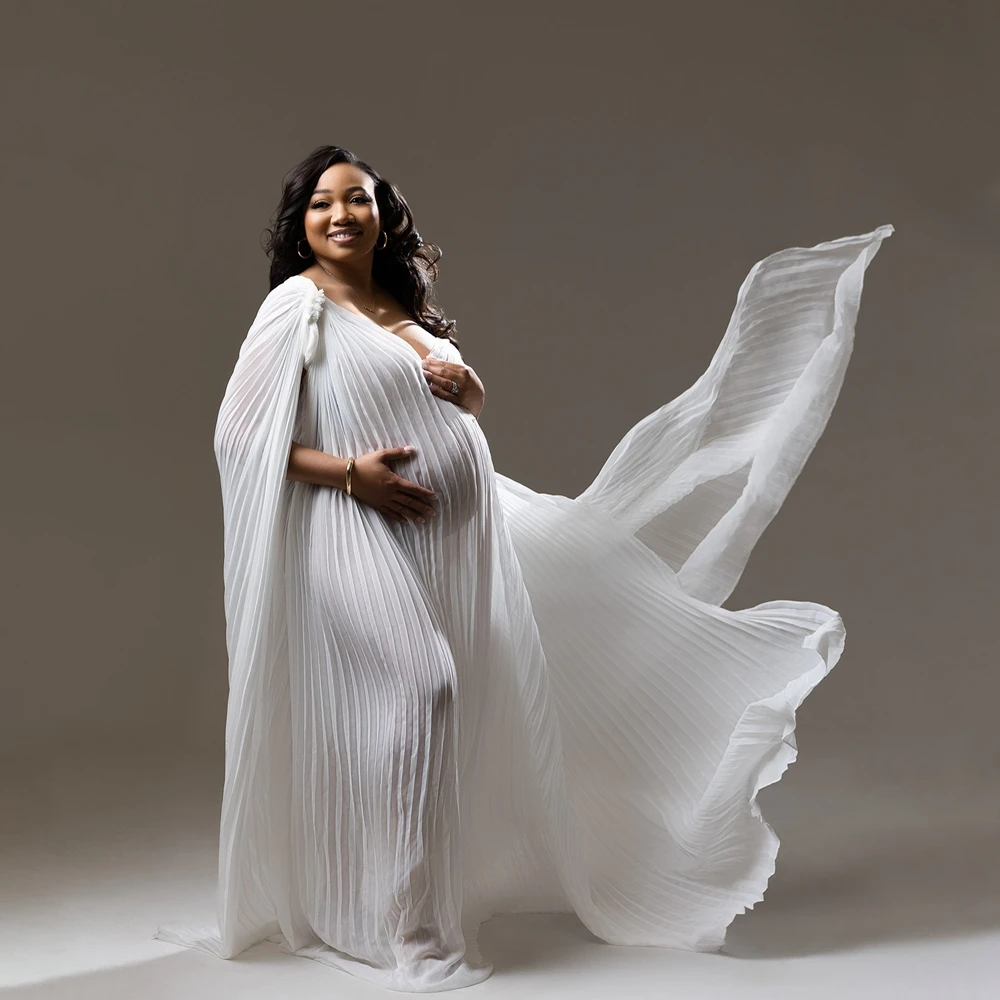 V-Neck Pleated Gown Maternity Photography Props Pregnancy Photo Shoot Outfits Elegant Studio Posing Clothes For Portraits
V-Neck Pleated Gown Maternity Photography Props Pregnancy Photo Shoot Outfits Elegant Studio Posing Clothes For Portraits