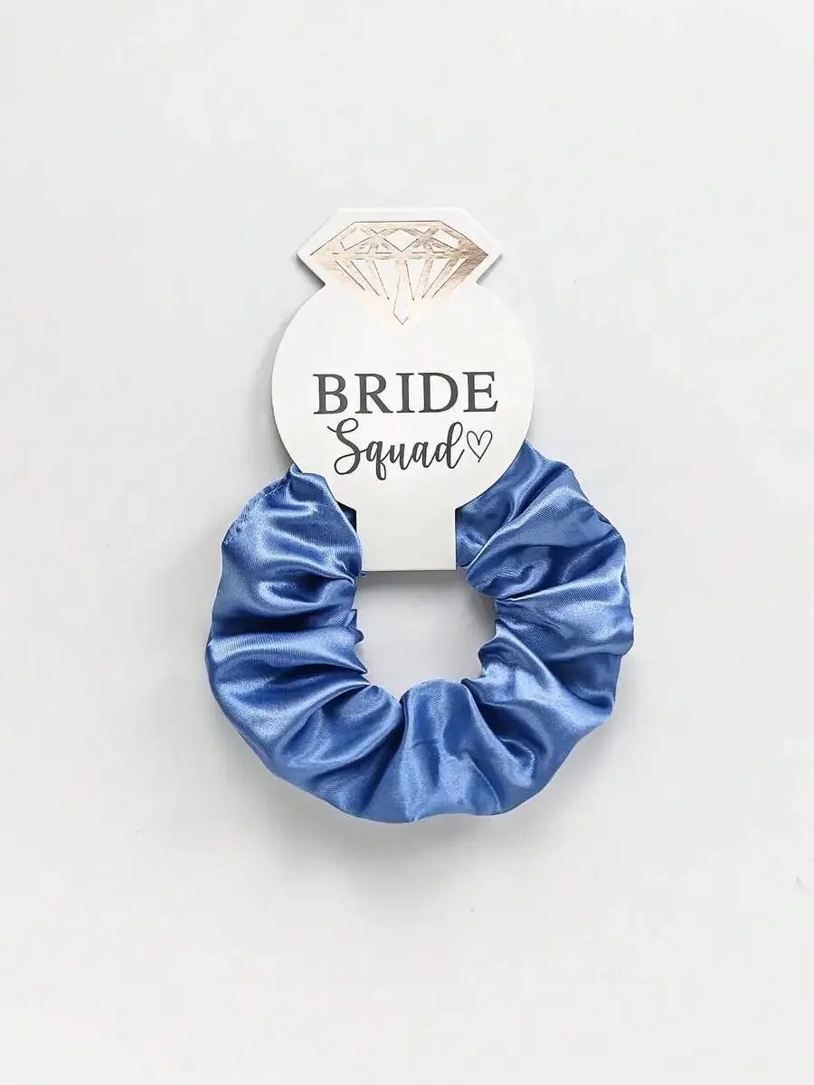Blue Satin Elastic Hair Scrunchies For Women Bride Squad Party Wedding Accessory
Blue Satin Elastic Hair Scrunchies For Women Bride Squad Party Wedding Accessory