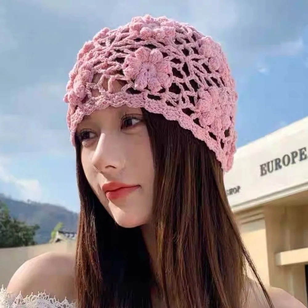 Korean Handmade Crochet Flower Hat Hollow Y2k Knit Basin Caps Weave Women Beanies Cap Ladies
Korean Handmade Crochet Flower Hat Hollow Y2k Knit Basin Caps Weave Women Beanies Cap Ladies