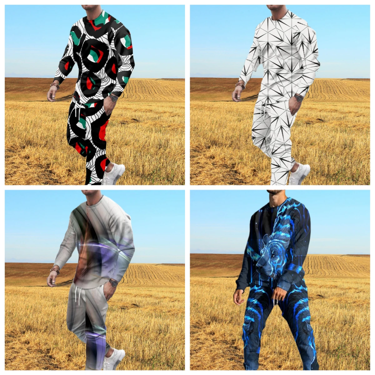 2025 Antumn New Men's Long-sleeved T-shirt Pants Suit Personality 3d Print Fashion Wear Match Large Size Sweatshirt 2-piece Set
2025 Antumn New Men's Long-sleeved T-shirt Pants Suit Personality 3d Print Fashion Wear Match Large Size Sweatshirt 2-piece Set