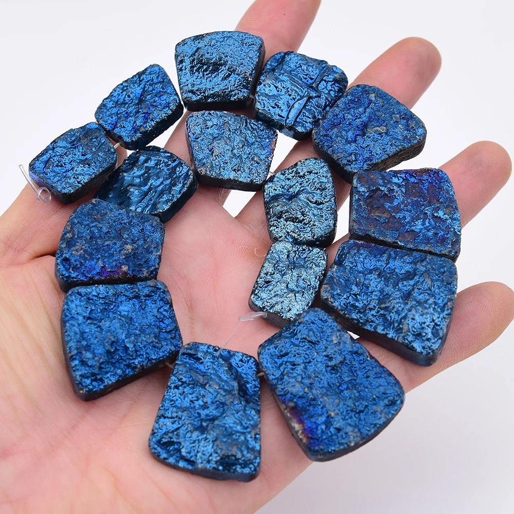 APDGG Natural Electroplated Blue Quartz Sector Shape Top Drilled Loose Beads 12.5'' Strand Jewelry Making DIY
APDGG Natural Electroplated Blue Quartz Sector Shape Top Drilled Loose Beads 12.5'' Strand Jewelry Making DIY