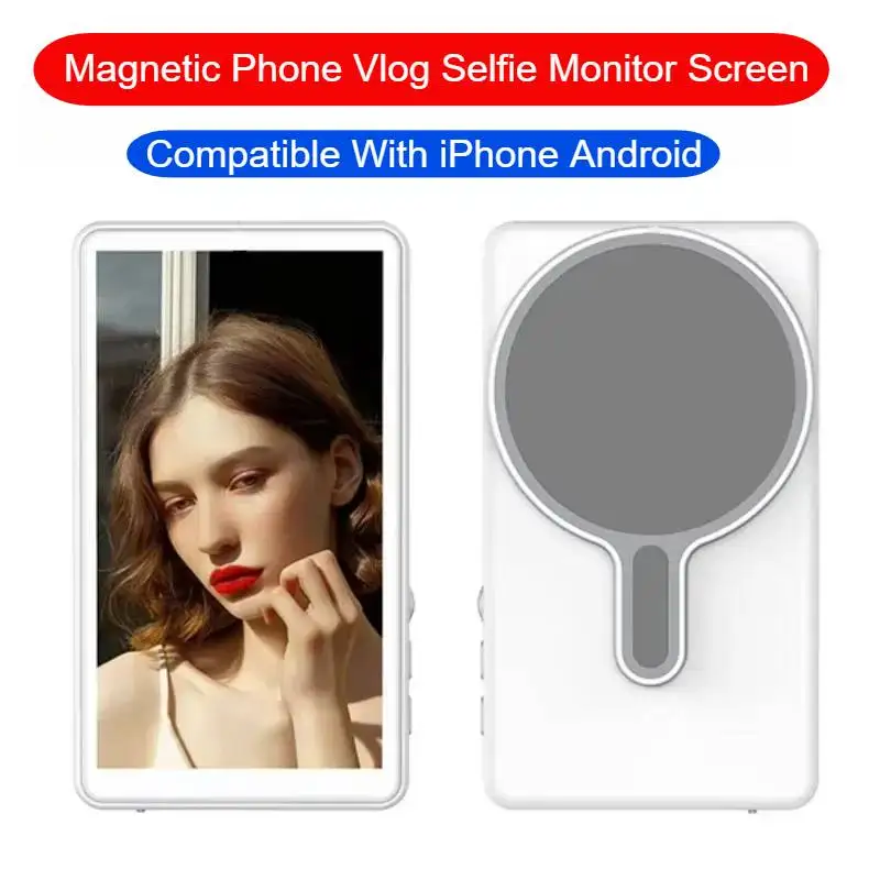 Magnetic Mobile Phone Vlog Selfie Monitor Screen Wireless Screen Mirror Device Kit Rear Camera Live Streaming Selfie Device Kits 
Magnetic Mobile Phone Vlog Selfie Monitor Screen Wireless Screen Mirror Device Kit Rear Camera Live Streaming Selfie Device Kits