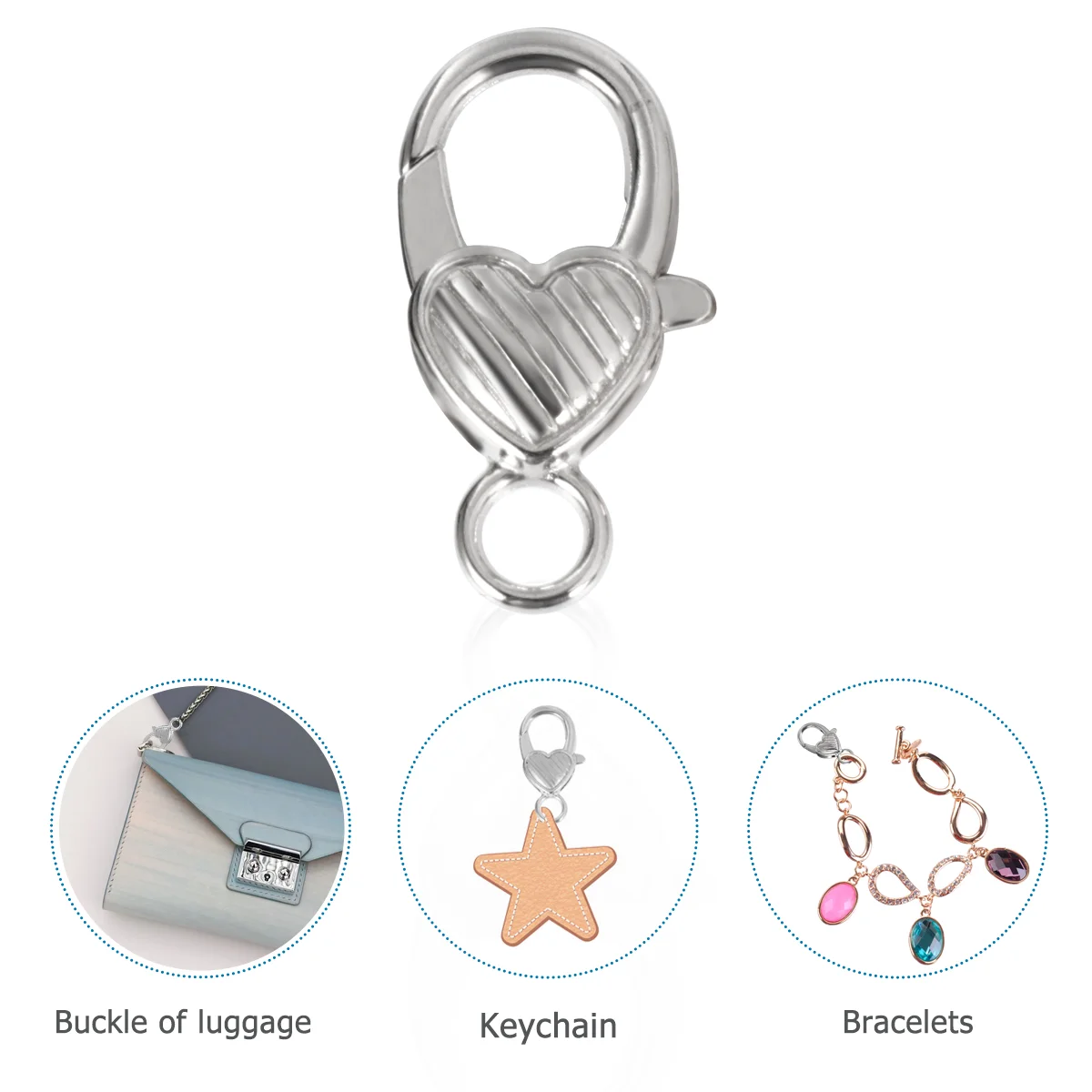 10pcs Heart Shaped Lobster Clasp Alloy Jewelry Buckle Lightweight Vintage Keychain Clasp Bracelet Luggage Strap
10pcs Heart Shaped Lobster Clasp Alloy Jewelry Buckle Lightweight Vintage Keychain Clasp Bracelet Luggage Strap
