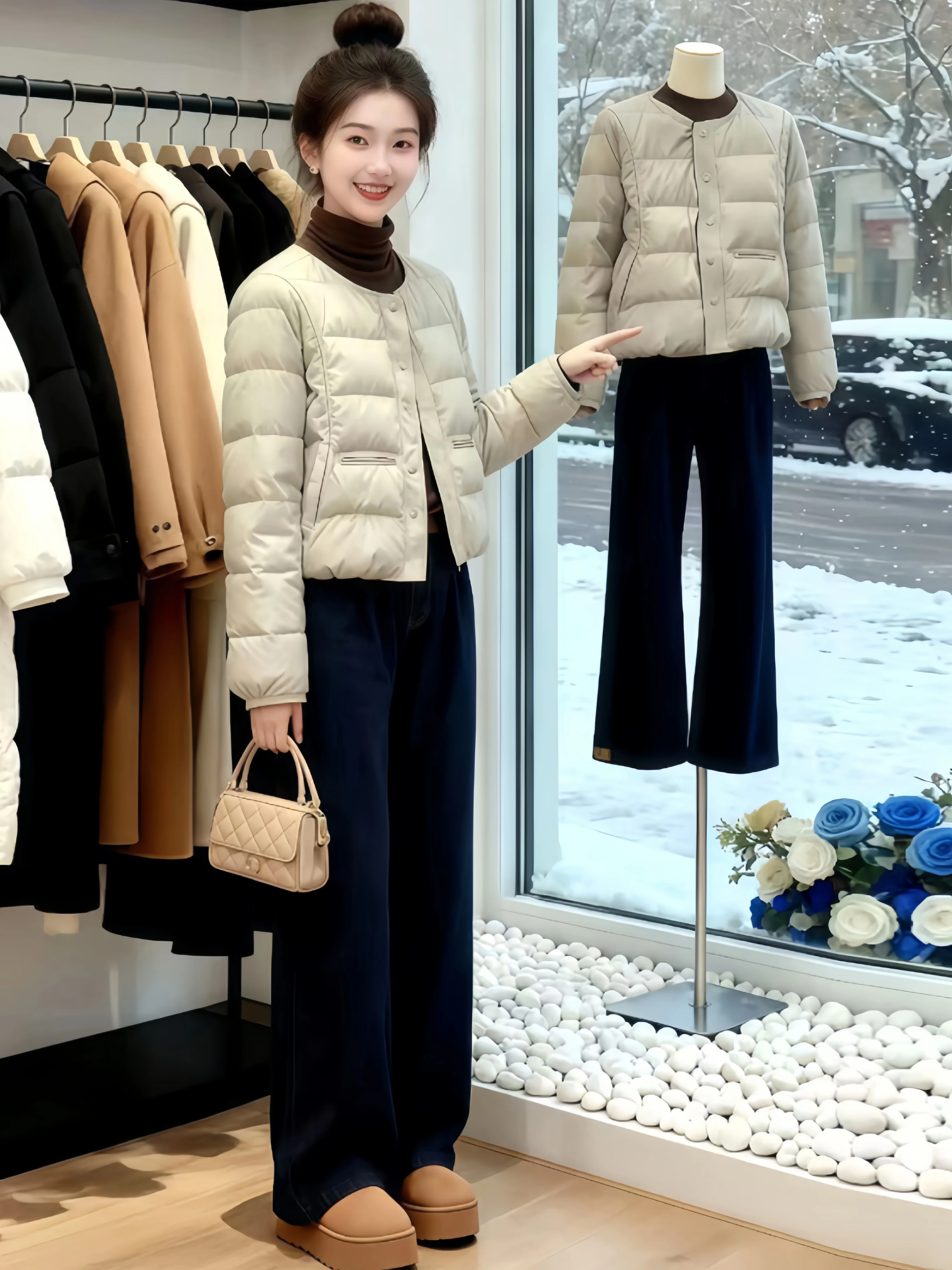Warmth Puffer Cotton Jacket Short Lightweight round Neck Winter New Style Women's Fashionable Commute Straight Tube Korean Ve...
Warmth Puffer Cotton Jacket Short Lightweight round Neck Winter New Style Women's Fashionable Commute Straight Tube Korean Ve...