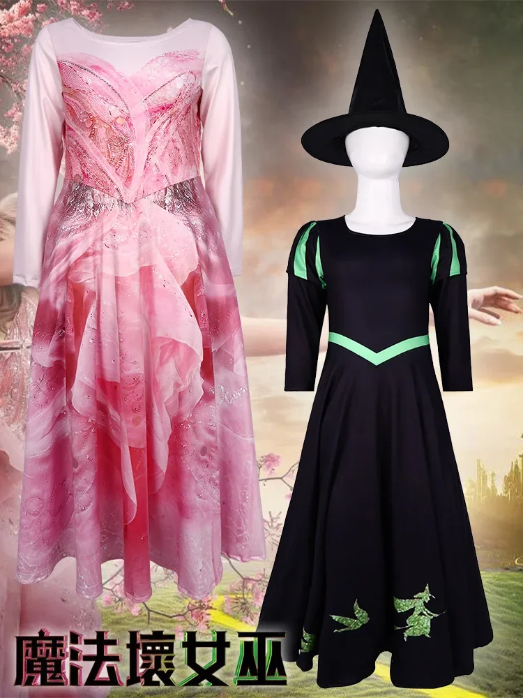 Wicked Musical Elphaba Cosplay Costume with Hat Black Victorian Skirt Dress Stage Performance Halloween Party Theme Clothing
Wicked Musical Elphaba Cosplay Costume with Hat Black Victorian Skirt Dress Stage Performance Halloween Party Theme Clothing