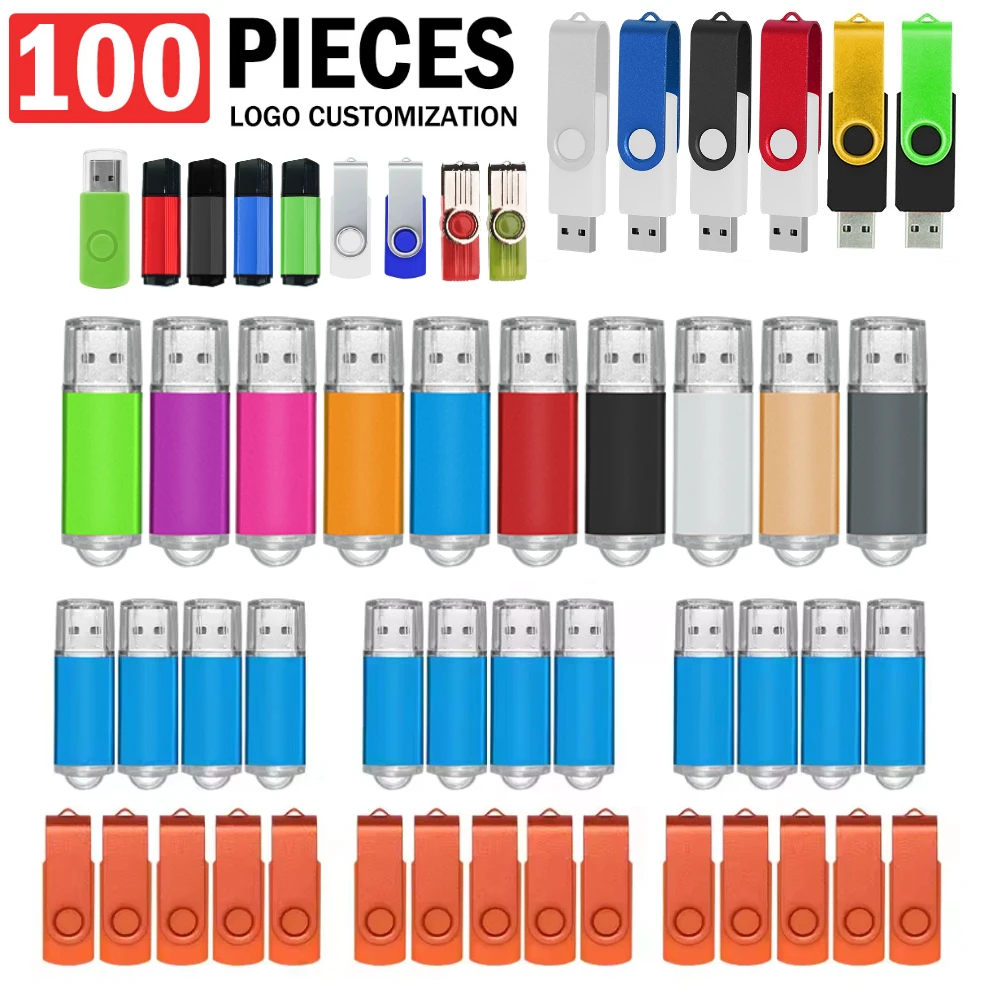 100 Pcs/Lot USB 2.0 Flash Drive Pendrive 1GB 2GB 4GB Pen Drive 8GB 16GB Memory Stick 32GB Free Laser logo USB Stick 64GB Flash
100 Pcs/Lot USB 2.0 Flash Drive Pendrive 1GB 2GB 4GB Pen Drive 8GB 16GB Memory Stick 32GB Free Laser logo USB Stick 64GB Flash