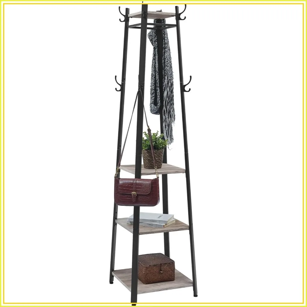 Coat Rack with 3 Shelves, Freestanding Hall Tree with Hooks, Steel Frame, Industrial Style for Entryway, Living Room
Coat Rack with 3 Shelves, Freestanding Hall Tree with Hooks, Steel Frame, Industrial Style for Entryway, Living Room