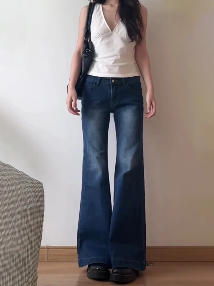 American High Street Long Low Waist Retro Blue Micro Flared Jeans Women's Spring Loose Drapey Hoof Pants
American High Street Long Low Waist Retro Blue Micro Flared Jeans Women's Spring Loose Drapey Hoof Pants