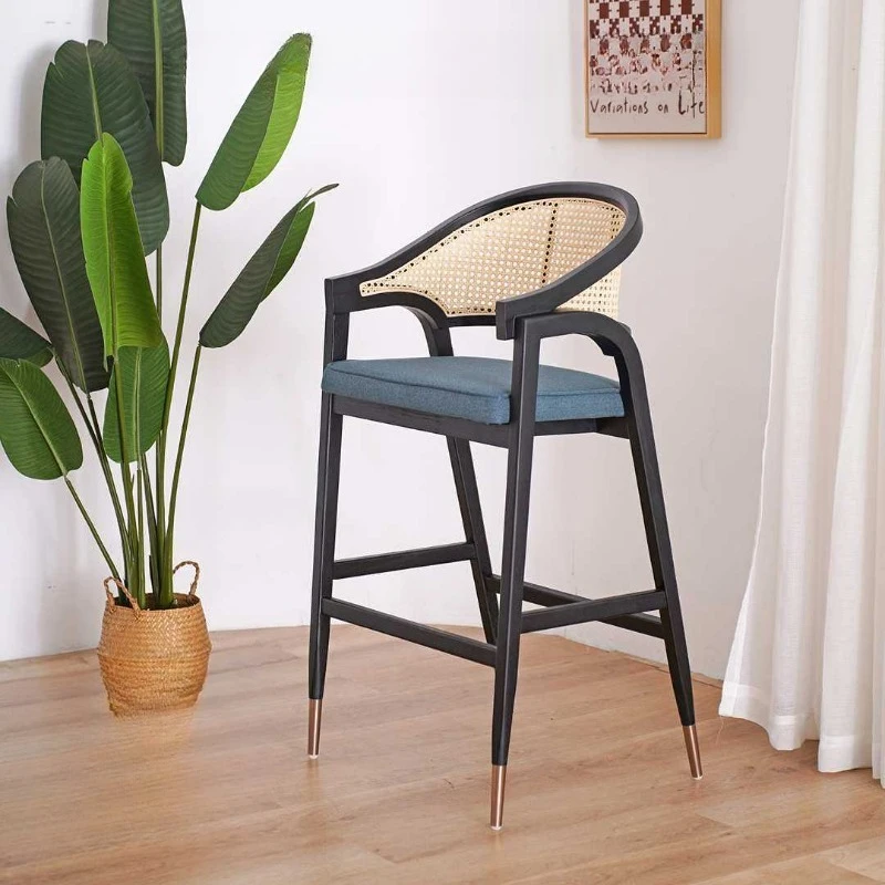 Modern Design Bar Chair Nordic Ergonomic Arm Comfortable Rattan Bar Chair Accent Backrest Island Silla Alta Nordic Furniture
Modern Design Bar Chair Nordic Ergonomic Arm Comfortable Rattan Bar Chair Accent Backrest Island Silla Alta Nordic Furniture