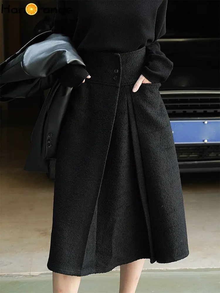HanOrange 2024 Winter Vintage Fashion Waist Closure Midi Skirt Warm Loose Wool Blends Skirt Retro Black/Grey Green
HanOrange 2024 Winter Vintage Fashion Waist Closure Midi Skirt Warm Loose Wool Blends Skirt Retro Black/Grey Green