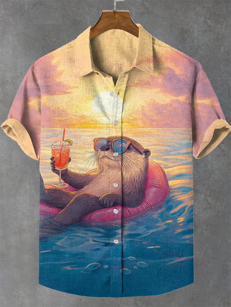 Мужская повседневная рубашка с короткими рукавами и 3D принтом океана, Гавайская рубашка с короткими рукавами, мужской топ в стиле ретро для пляжного отдыха
Мужская повседневная рубашка с короткими рукавами и 3D принтом океана, Гавайская рубашка с короткими рукавами, мужской топ в стиле ретро для пляжного отдыха