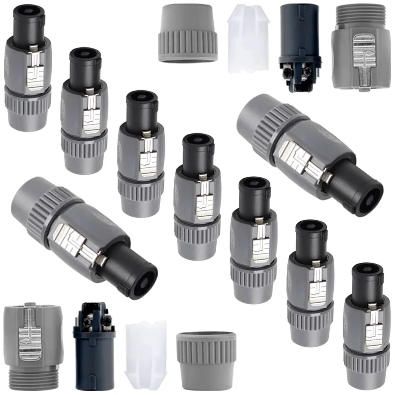 Grey XLR Plug NL4FC XLR Socket Microphone Stereo Audio Connector 4Pin Male Speakon Connectors with Lock Terminal
Grey XLR Plug NL4FC XLR Socket Microphone Stereo Audio Connector 4Pin Male Speakon Connectors with Lock Terminal