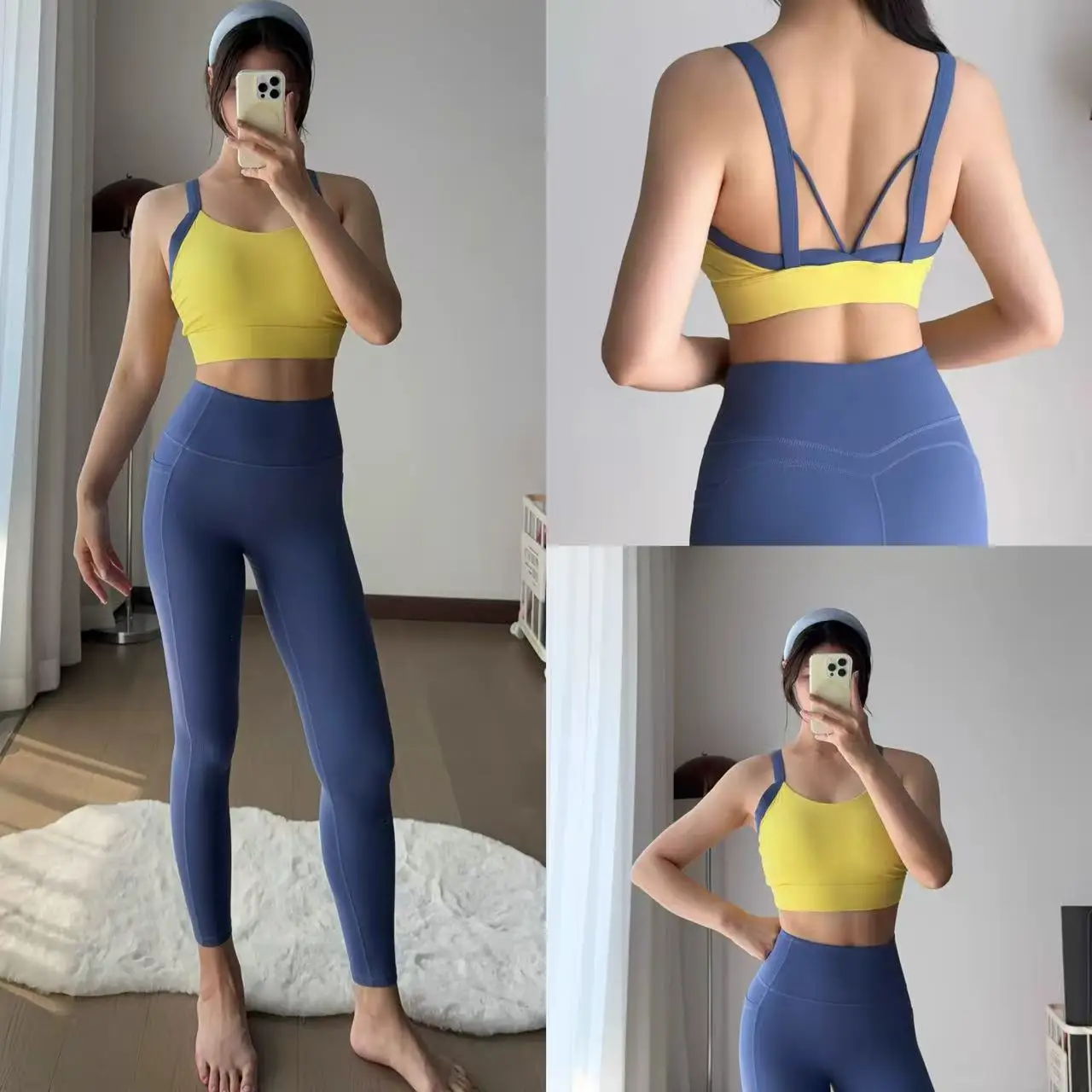 High Intensity Color Blocking Cross Back Integrated Yoga Set 2PCS Sports Underwear High Waist and Hip Lifting Fitness Leggings
High Intensity Color Blocking Cross Back Integrated Yoga Set 2PCS Sports Underwear High Waist and Hip Lifting Fitness Leggings